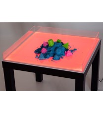Rinkinys: šviesos stalas(juodas) + Smėlio ir Vandens antstalis