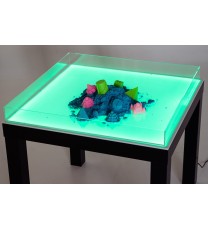 Rinkinys: šviesos stalas(juodas) + Smėlio ir Vandens antstalis