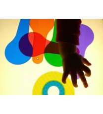 Vaikų edukacinis permatomas spalvotas šviesos filtras, 6 vnt