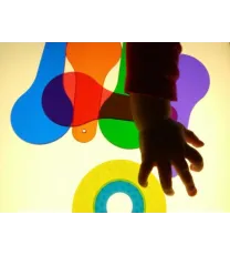 Vaikų edukacinis permatomas spalvotas šviesos filtras, 6 vnt